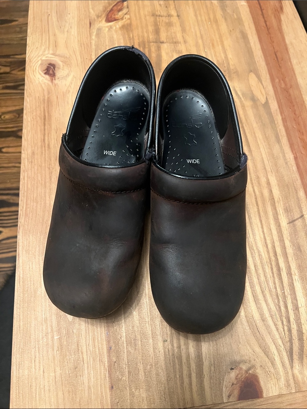 Dansko Professional Oiled Leather Clog Brown Clogs EU 38 Wide